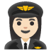 👩🏻‍✈️ woman pilot: light skin tone display on Google